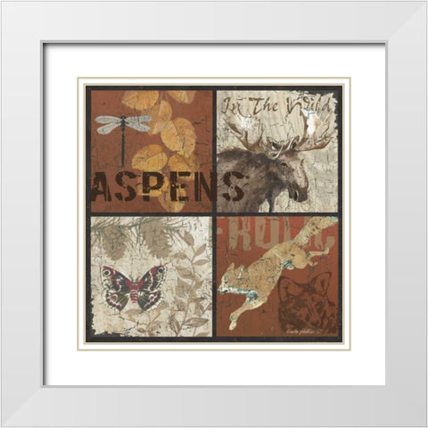 Aspens White Modern Wood Framed Art Print with Double Matting by Phillips, Anita