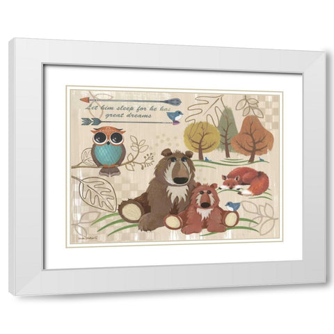 Lil Boy Lodge White Modern Wood Framed Art Print with Double Matting by Phillips, Anita