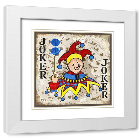 Joker II White Modern Wood Framed Art Print with Double Matting by Phillips, Anita