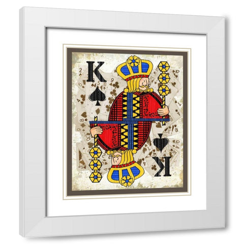 Kings White Modern Wood Framed Art Print with Double Matting by Phillips, Anita