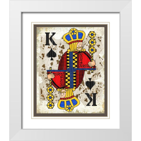 Kings White Modern Wood Framed Art Print with Double Matting by Phillips, Anita