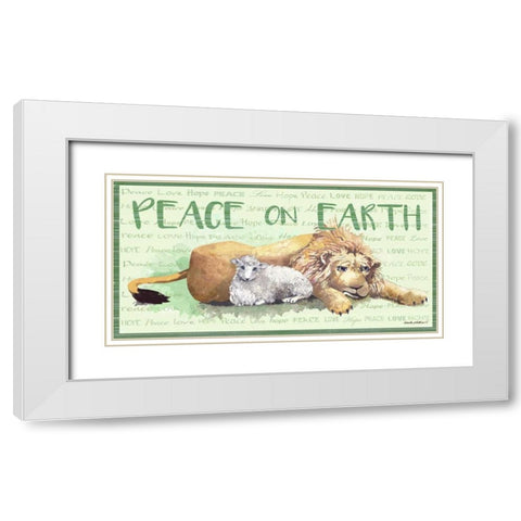 Peace on Earth II White Modern Wood Framed Art Print with Double Matting by Phillips, Anita