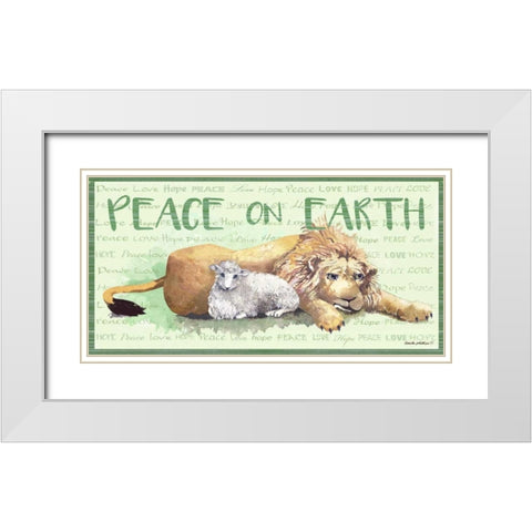 Peace on Earth II White Modern Wood Framed Art Print with Double Matting by Phillips, Anita