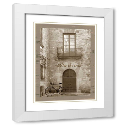 After the Trail Sepia White Modern Wood Framed Art Print with Double Matting by Phillips, Anita
