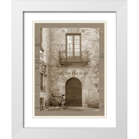 After the Trail Sepia White Modern Wood Framed Art Print with Double Matting by Phillips, Anita