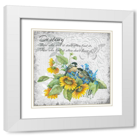 Destiny White Modern Wood Framed Art Print with Double Matting by Phillips, Anita