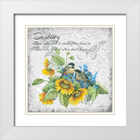 Destiny White Modern Wood Framed Art Print with Double Matting by Phillips, Anita