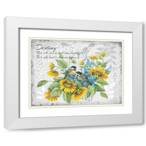 Destiny White Modern Wood Framed Art Print with Double Matting by Phillips, Anita