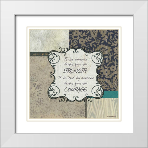 To Love Someone White Modern Wood Framed Art Print with Double Matting by Phillips, Anita