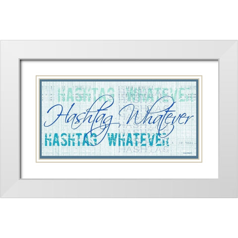 Whatever II White Modern Wood Framed Art Print with Double Matting by Phillips, Anita