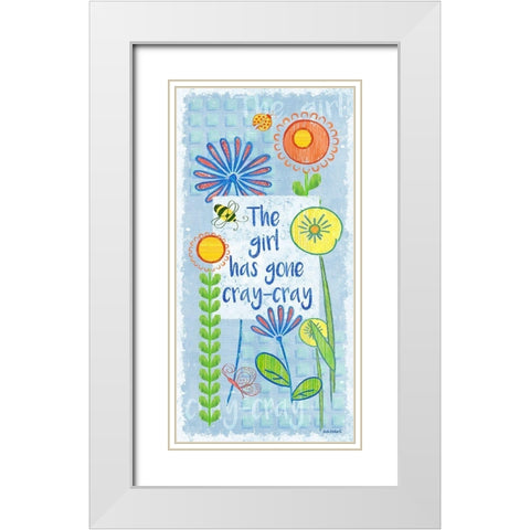 Girl Poster White Modern Wood Framed Art Print with Double Matting by Phillips, Anita