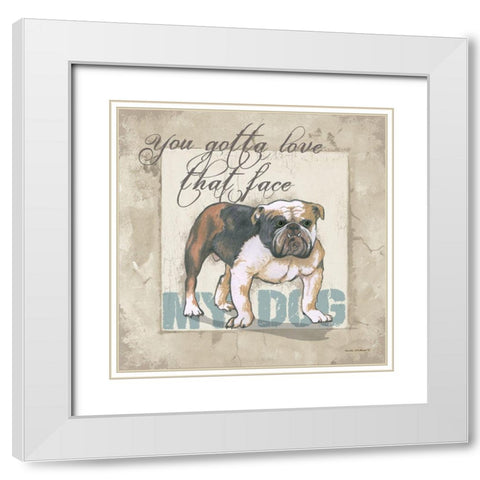 Love That Face White Modern Wood Framed Art Print with Double Matting by Phillips, Anita