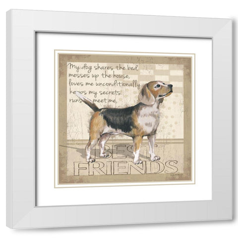 My Dog II White Modern Wood Framed Art Print with Double Matting by Phillips, Anita