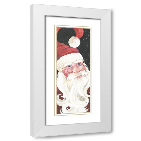 Santa Long II White Modern Wood Framed Art Print with Double Matting by Phillips, Anita