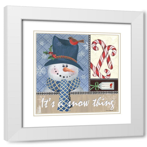 A Snow Thing White Modern Wood Framed Art Print with Double Matting by Phillips, Anita
