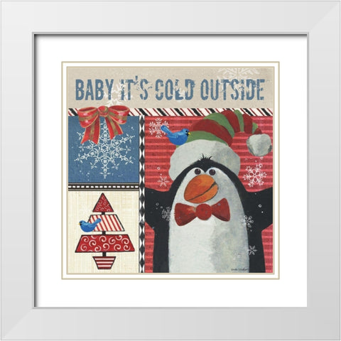 Cold Outside White Modern Wood Framed Art Print with Double Matting by Phillips, Anita