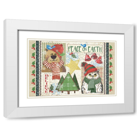 Peace on Earth White Modern Wood Framed Art Print with Double Matting by Phillips, Anita