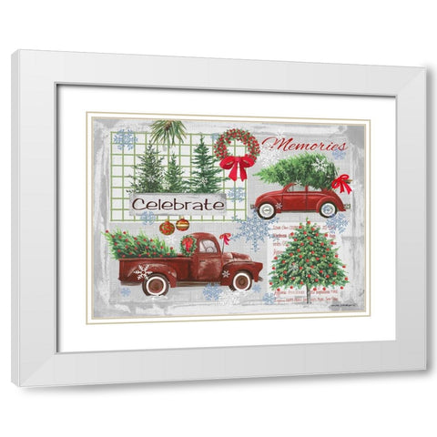 Nostalgia I White Modern Wood Framed Art Print with Double Matting by Phillips, Anita