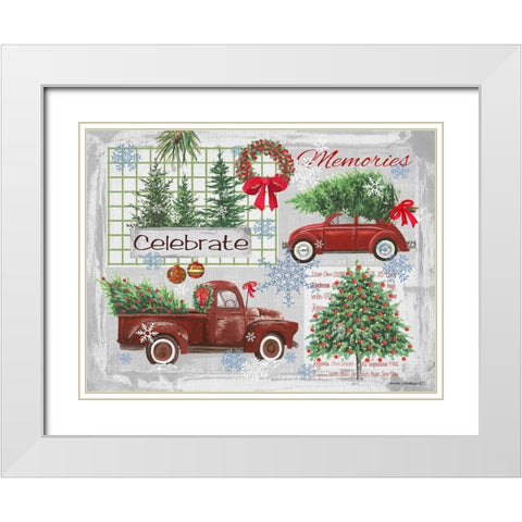 Nostalgia I White Modern Wood Framed Art Print with Double Matting by Phillips, Anita