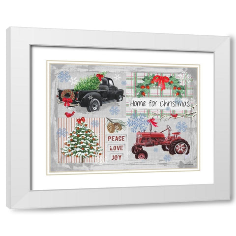 Nostalgia II White Modern Wood Framed Art Print with Double Matting by Phillips, Anita