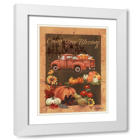 Count Your Blessings VI White Modern Wood Framed Art Print with Double Matting by Phillips, Anita