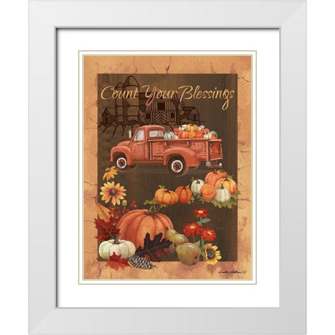 Count Your Blessings VI White Modern Wood Framed Art Print with Double Matting by Phillips, Anita