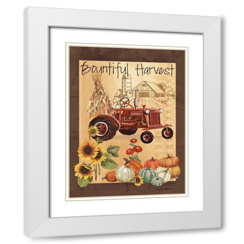 Bountiful Harvest III White Modern Wood Framed Art Print with Double Matting by Phillips, Anita