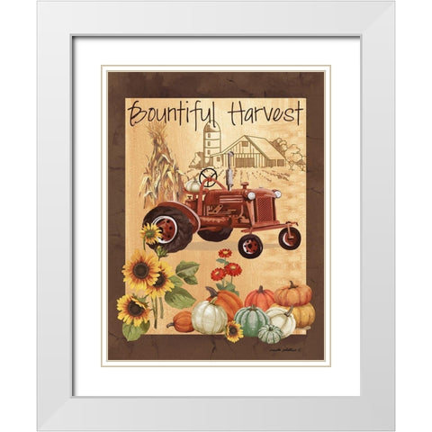 Bountiful Harvest III White Modern Wood Framed Art Print with Double Matting by Phillips, Anita