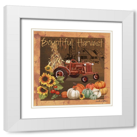 Bountiful Harvest V White Modern Wood Framed Art Print with Double Matting by Phillips, Anita