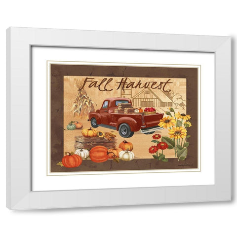 Fall Harvest White Modern Wood Framed Art Print with Double Matting by Phillips, Anita