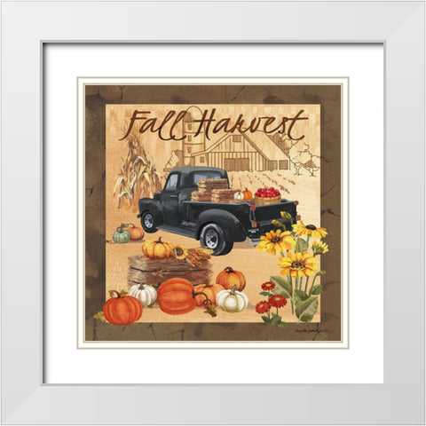 Fall Harvest II White Modern Wood Framed Art Print with Double Matting by Phillips, Anita