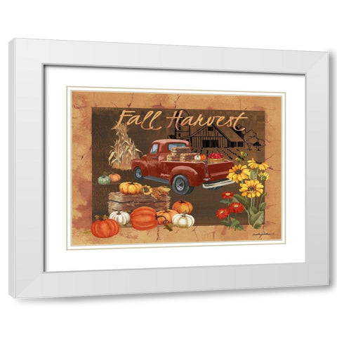Fall Harvest IV White Modern Wood Framed Art Print with Double Matting by Phillips, Anita