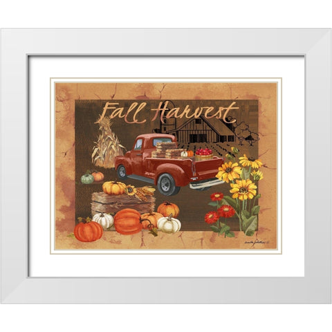 Fall Harvest IV White Modern Wood Framed Art Print with Double Matting by Phillips, Anita