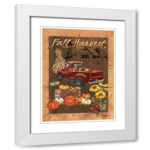 Fall Harvest VI White Modern Wood Framed Art Print with Double Matting by Phillips, Anita
