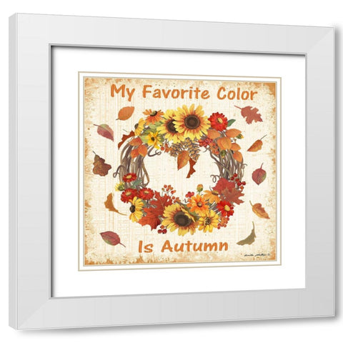 My Favorite Color White Modern Wood Framed Art Print with Double Matting by Phillips, Anita