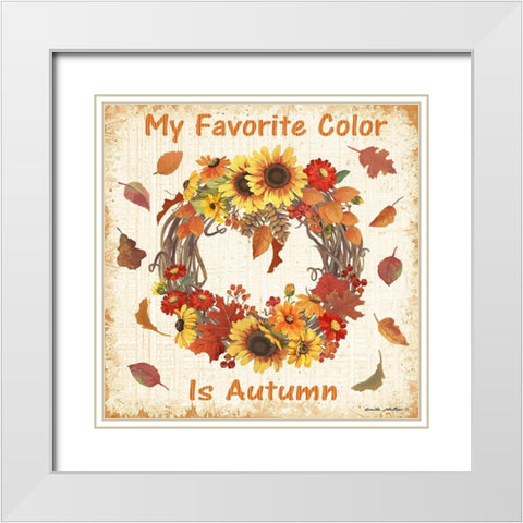 My Favorite Color White Modern Wood Framed Art Print with Double Matting by Phillips, Anita