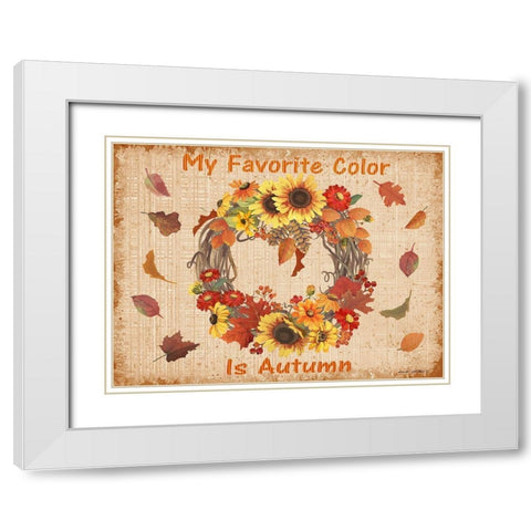 My Favorite Color White Modern Wood Framed Art Print with Double Matting by Phillips, Anita