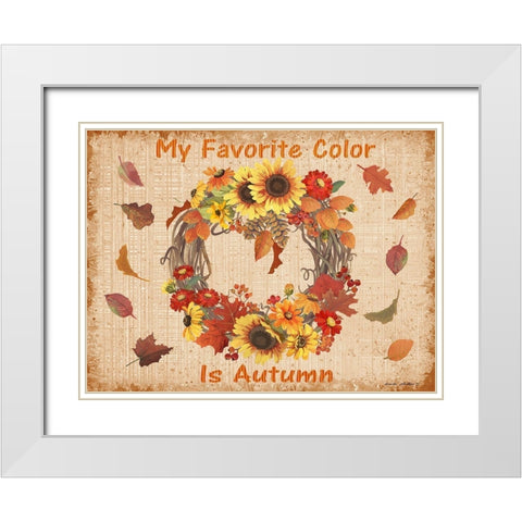 My Favorite Color White Modern Wood Framed Art Print with Double Matting by Phillips, Anita