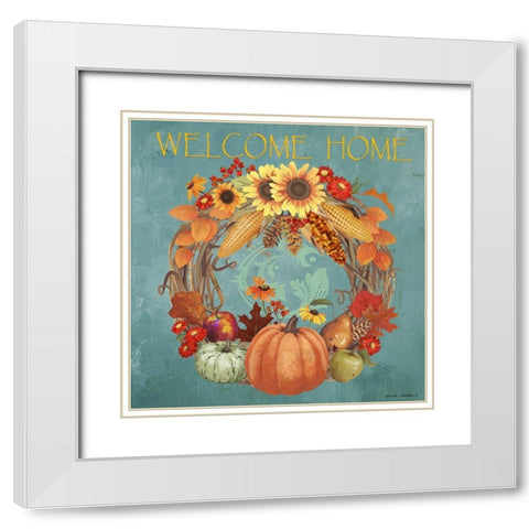 Welcome Home White Modern Wood Framed Art Print with Double Matting by Phillips, Anita