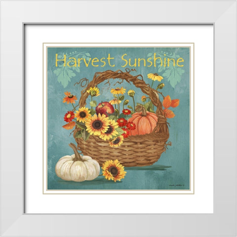 Harvest Sunshine White Modern Wood Framed Art Print with Double Matting by Phillips, Anita