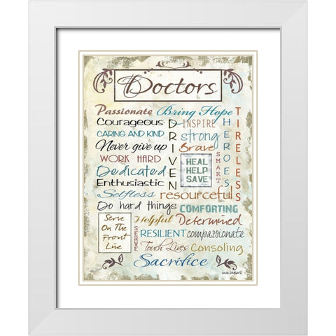 Doctors Are White Modern Wood Framed Art Print with Double Matting by Phillips, Anita