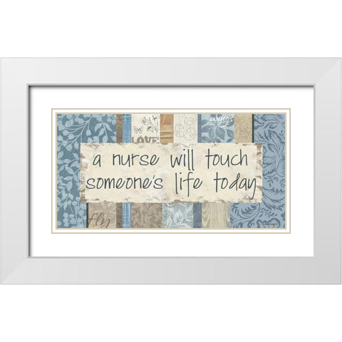 Someones Life White Modern Wood Framed Art Print with Double Matting by Phillips, Anita