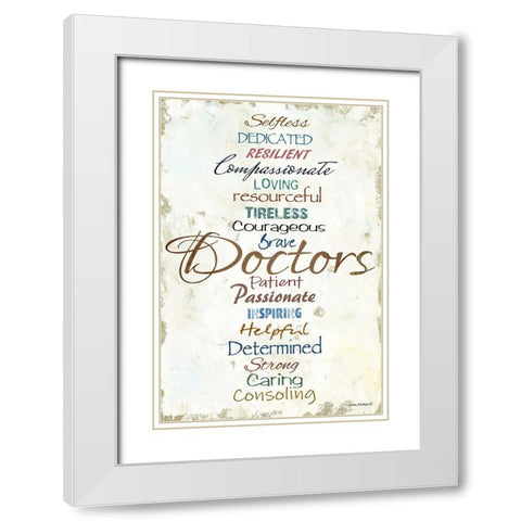 Doctors Are White Modern Wood Framed Art Print with Double Matting by Phillips, Anita