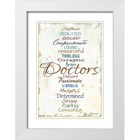 Doctors Are White Modern Wood Framed Art Print with Double Matting by Phillips, Anita