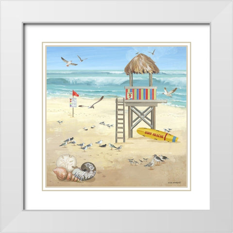 Lifeguard III White Modern Wood Framed Art Print with Double Matting by Phillips, Anita