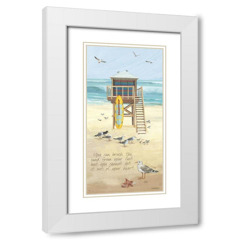 Sand In Your Heart White Modern Wood Framed Art Print with Double Matting by Phillips, Anita