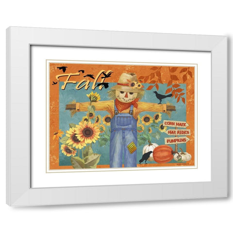Fall White Modern Wood Framed Art Print with Double Matting by Phillips, Anita