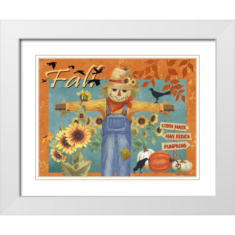 Fall White Modern Wood Framed Art Print with Double Matting by Phillips, Anita