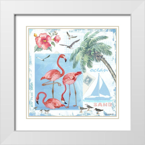 By the Sea White Modern Wood Framed Art Print with Double Matting by Phillips, Anita