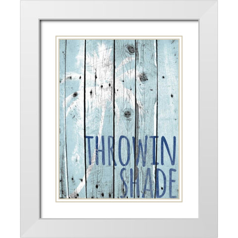 Throwin Shade White Modern Wood Framed Art Print with Double Matting by Hutchins, Ashley